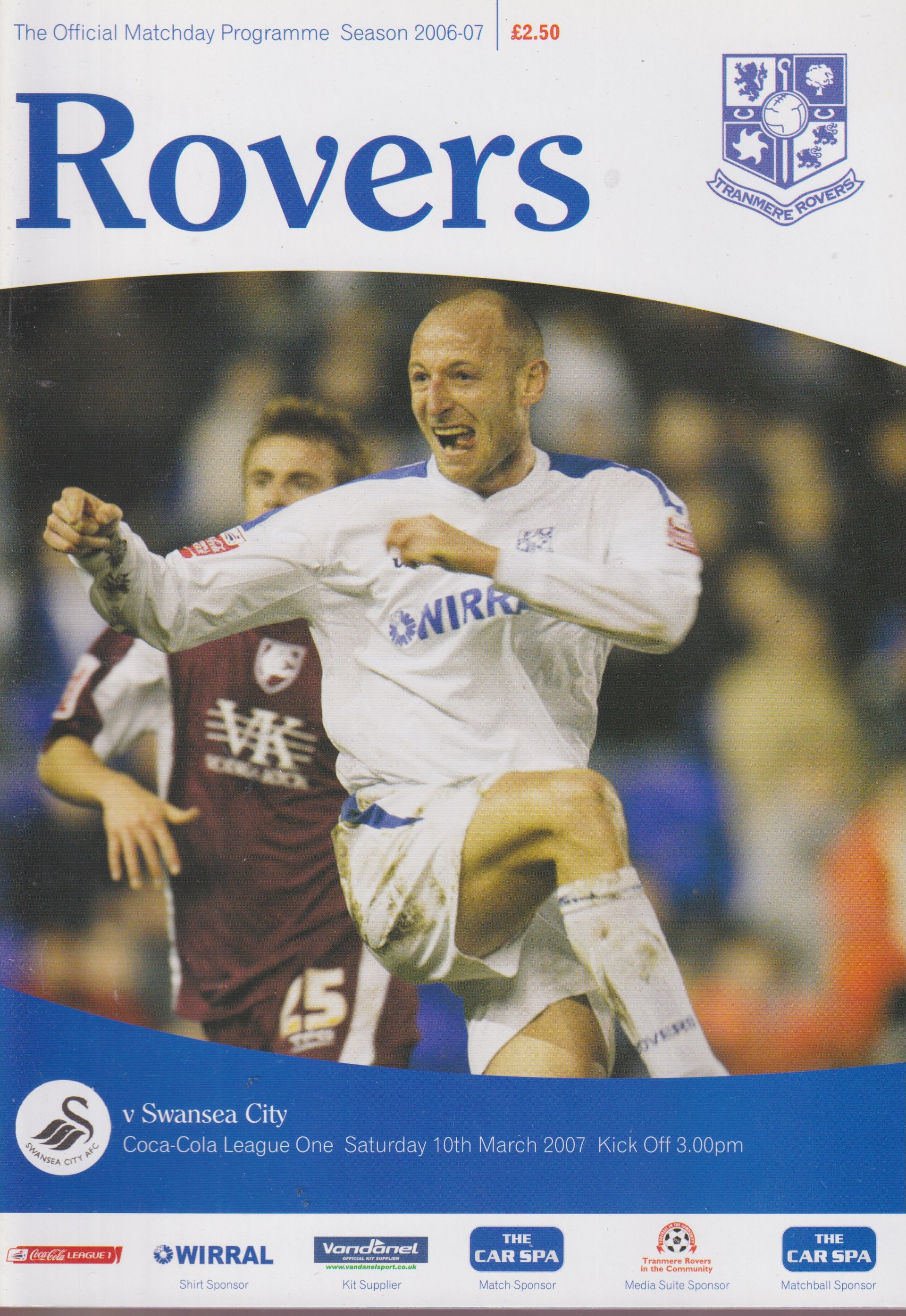 Tranmere Rovers v Swansea City match programme